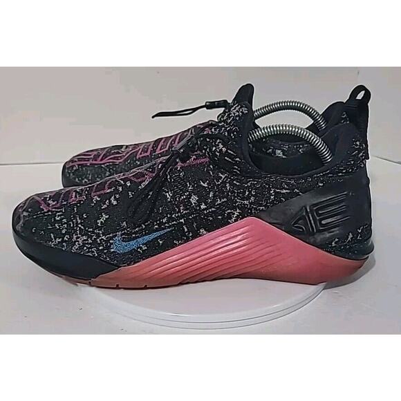 Nike React Metcon AMP Black Fury Pink Training Shoes Men's Size 9 - Picture 3 of 6